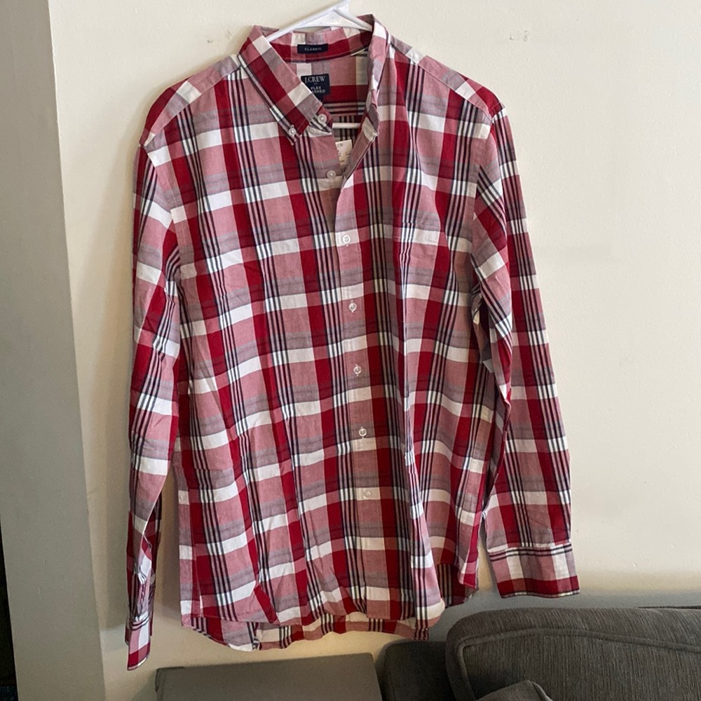 J crew button down.